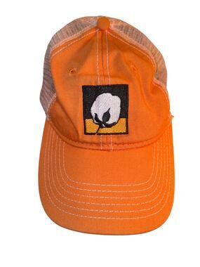 Seal of Cotton snapback cap Bayer Orange white black Libertylink Mid America Mer